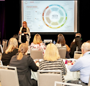 Meredith McClatchy, EN director of HR, leads a session on workforce planning, recruiting, and retention.